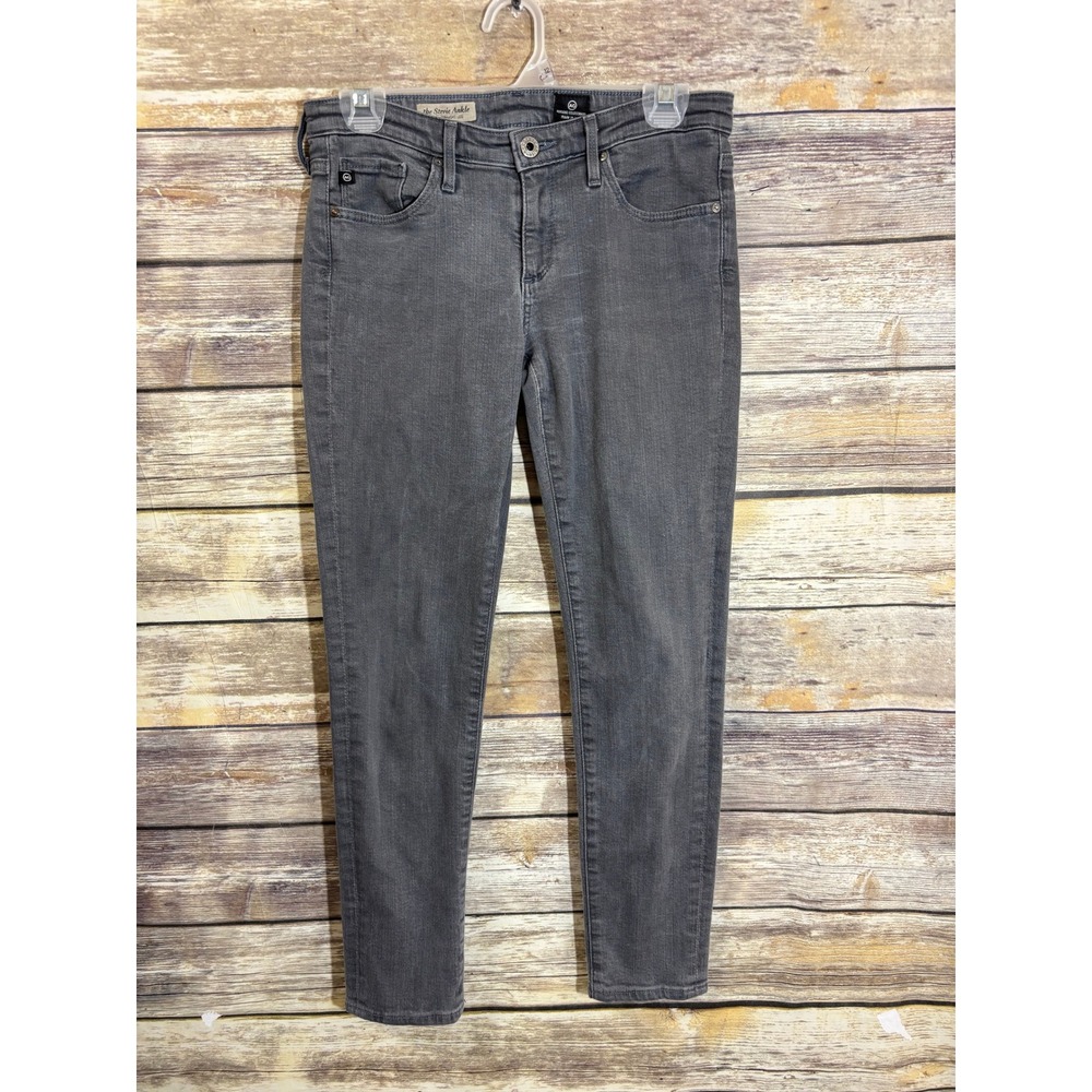 AG Adriano‎ Goldschmied Stevie Ankle Slim Straight Leg Jeans Gray 27 PVG1377-SOG